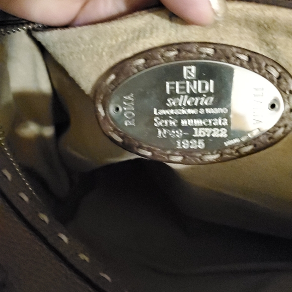 100% Authentic FENDI Brown leather